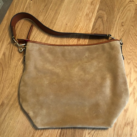Dooney & Bourke Camden Suede Hobo - Picture 3 of 10